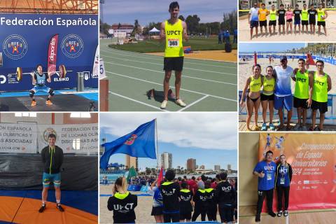 Collage de imágenes de los participantes en las distintas competiciones.
